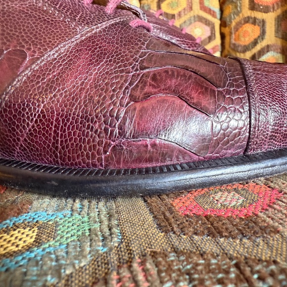 David Eden ostrich leg wine "SALOMON" men's 9.5 + Box, bag, trees - Picture 11 of 15